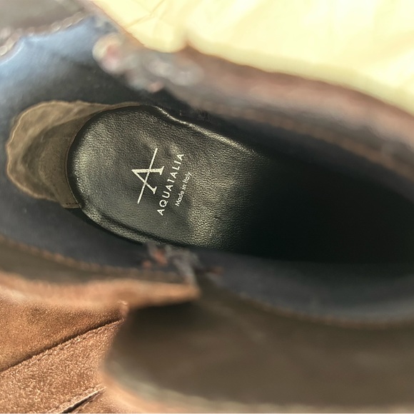 Aquatalia Brown Suede Ankle Boot Bootie Women’s Size 7 - Picture 3 of 7